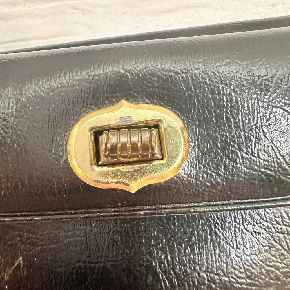 Vintage Mickey Mouse Black Golf Clutch Wallet 1970/80s Made in Hong‎ Kong